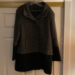 Nine West Charcoal and Black coat XL